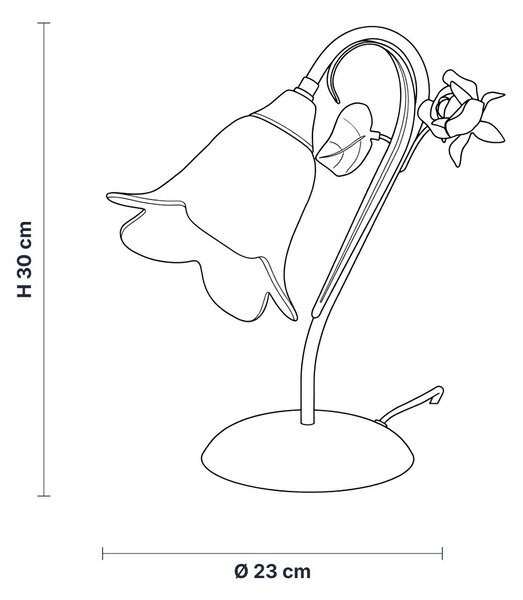 Lampada da Tavolo Cestino 1 Luce Marrone e Bianco LuceArt Classic