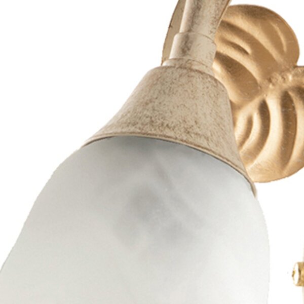 Applique Arte Povera Cestino 1 Luce Avorio e Bianco LuceArt Classic