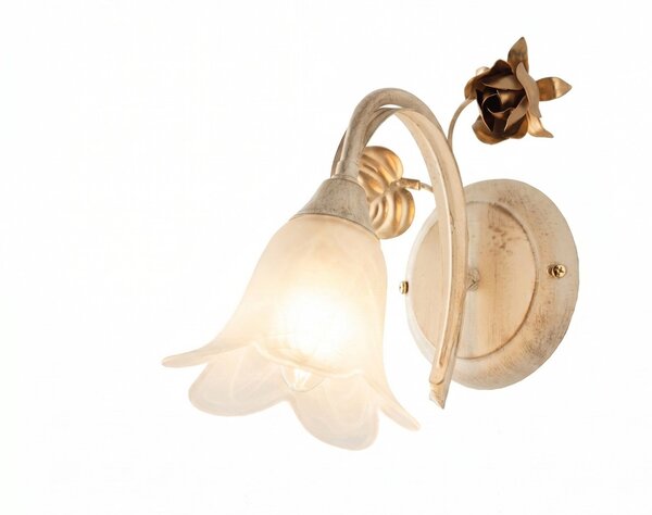 Applique Arte Povera Cestino 1 Luce Avorio e Bianco LuceArt Classic