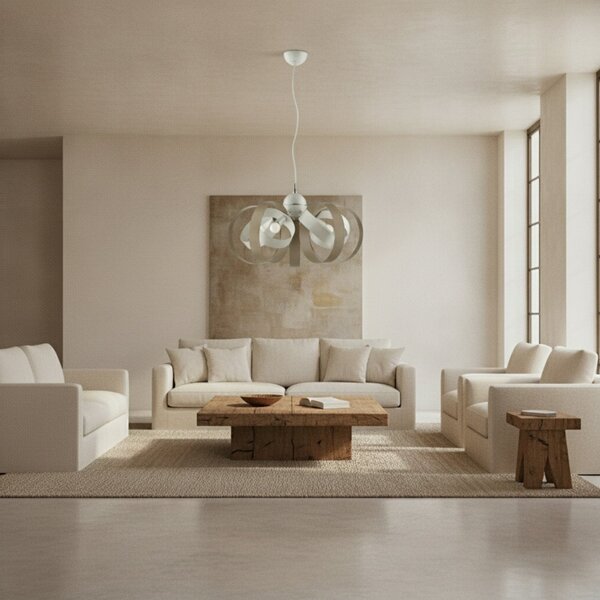 Sospensione Bolla 5 Luci Bianco LuceArt Classic