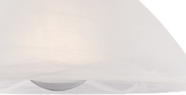Lampadario Rustico Miranda 1 Luce Marrone e Bianco LuceArt Classic