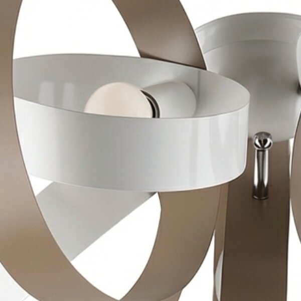 Plafoniera Moderna Bolla 5 Luci Tortora LuceArt Classic