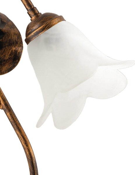 Lampada da Tavolo Limone 1 Luce Marrone e Bianco LuceArt Classic