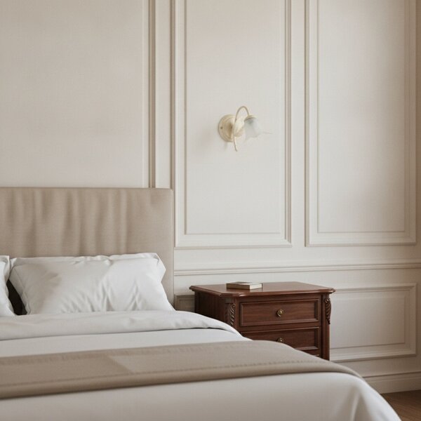 Applique Arte Povera Limone 1 Luce Avorio e Bianco LuceArt Classic