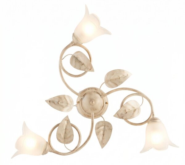 Plafoniera Arte Povera Limone 3 Luci Avorio e Bianco LuceArt Classic