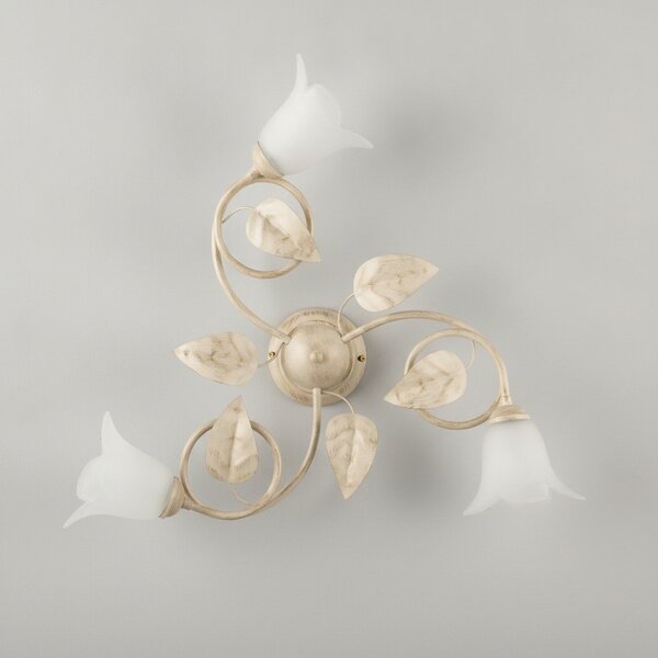 Plafoniera Arte Povera Limone 3 Luci Avorio e Bianco LuceArt Classic