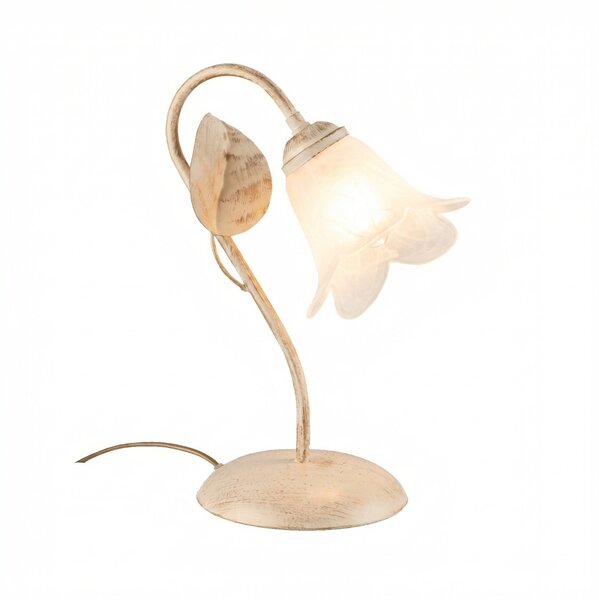 Lampada da Tavolo Limone 1 Luce Avorio e Bianco LuceArt Classic