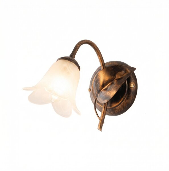 Applique Arte Povera Limone 1 Luce Marrone e Bianco LuceArt Classic