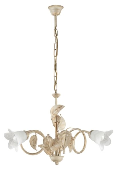 Lampadario Arte Povera Limone 3 Luci Avorio e Bianco LuceArt Classic