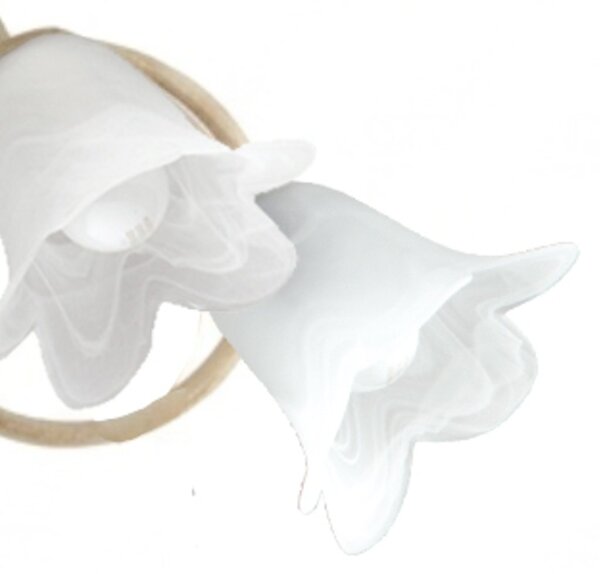 Lampadario Arte Povera Limone 5 Luci Avorio e Bianco LuceArt Classic