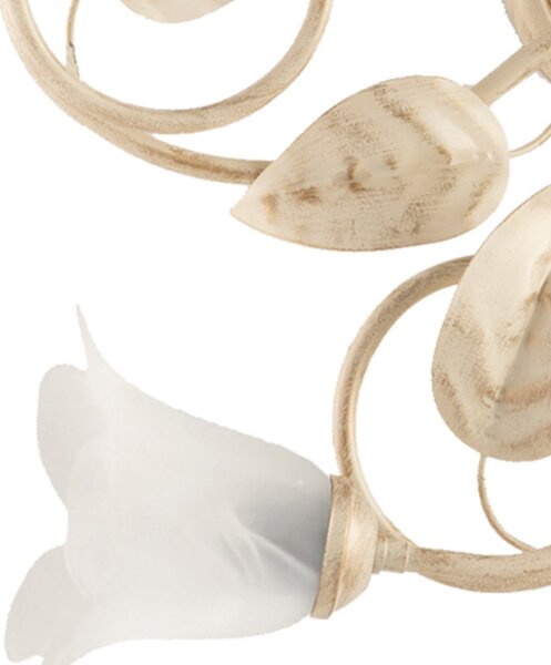 Plafoniera Arte Povera Limone 5 Luci Avorio e Bianco LuceArt Classic