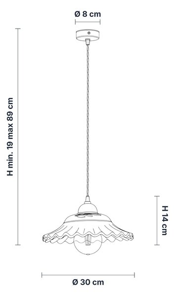 Lampadario Rustico Palma 1 Luce Bianco LuceArt Classic