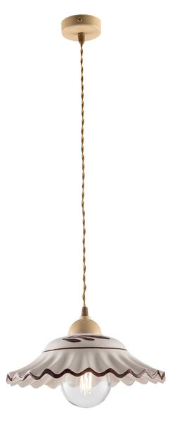 Lampadario Rustico Palma 1 Luce Avorio LuceArt Classic