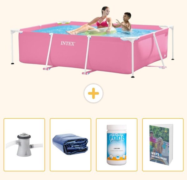 Piscina fuori terra rettangolare - 220x150x60 cm - 5 pezzi - Modello SCB116