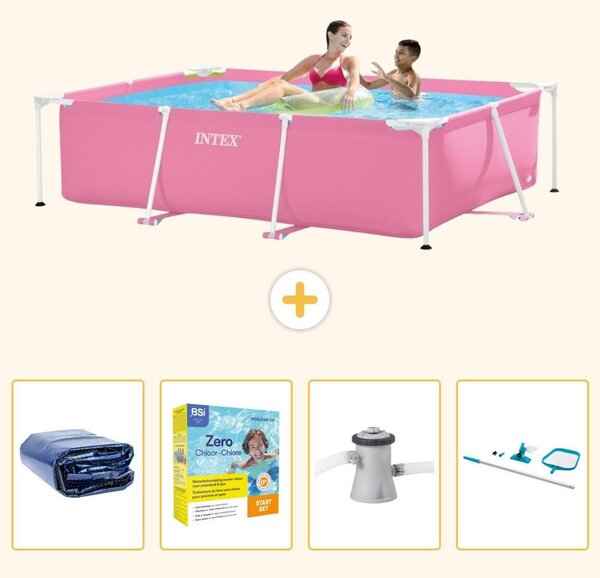 Piscina fuori terra rettangolare - 220x150x60 cm - 5 pezzi - Modello SCB14