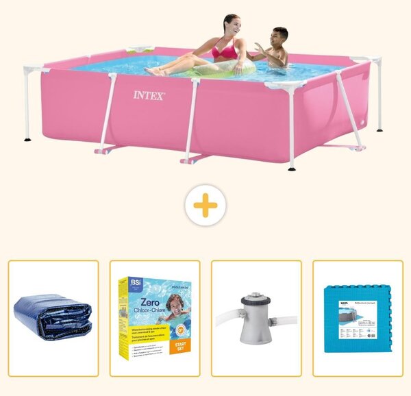 Piscina fuori terra rettangolare - 220x150x60 cm - 5 pezzi - Modello SCB9