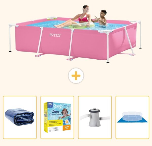 Piscina fuori terra rettangolare - 220x150x60 cm - 5 pezzi - Modello SCB8
