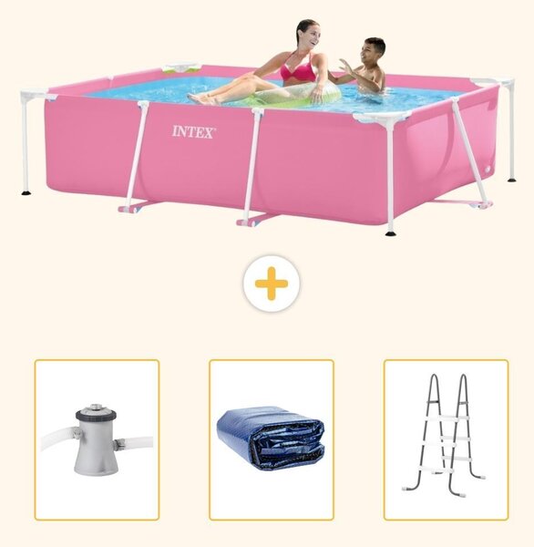 Piscina fuori terra rettangolare - 220x150x60 cm - 4 pezzi - Modello SCB83