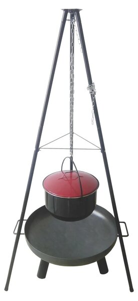 Griglia Girevole Braciere con pentola e 2 supporti per salmone alla fiamma 2341