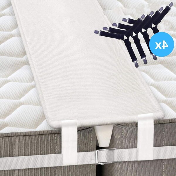 Materasso con fascia - Ledbinder T-piece - Seamless Sleep - Doppio montaggio - 200x20x7cm - Grigio