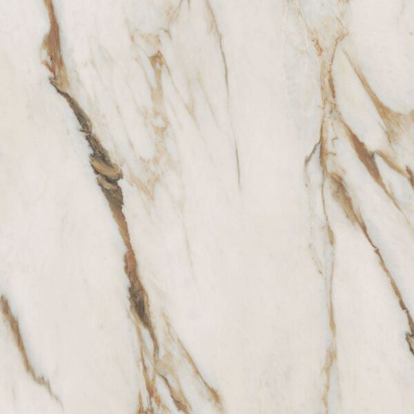 Pavimento in Gres Porcellanato Effetto Marmo Calacatta con Venature Oro Calde Opaco 60x120 - CS60009170