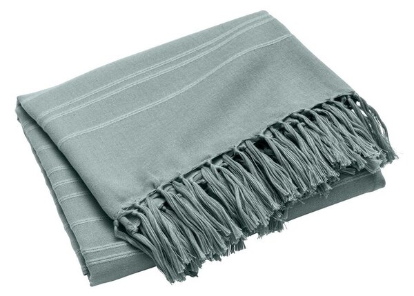 Copriletto verde in cotone 180x220 cm Lilia – douceur d'intérieur