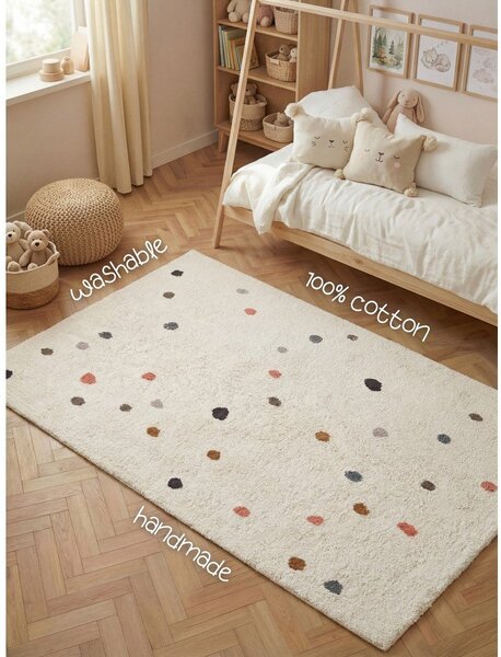 Tappeto per bambini color crema in cotone lavabile/tessuto a mano 140x200 cm Snuggle Pippo – Hanse Home