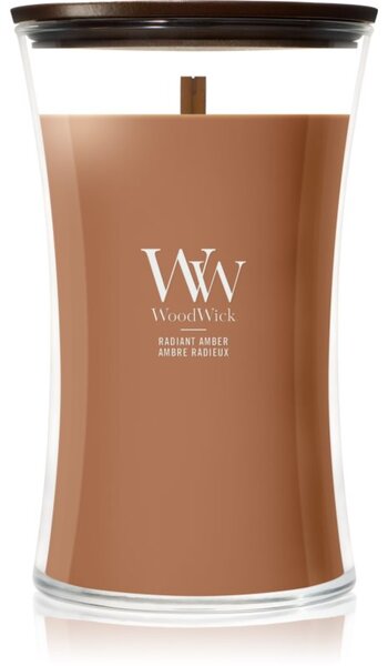 Woodwick Radiant Amber candela profumata con stoppino in legno 610 g