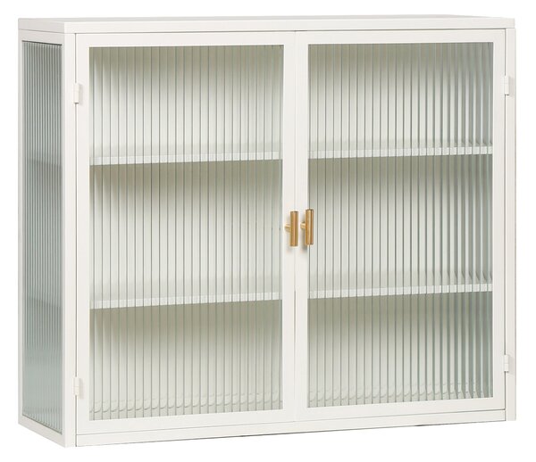 BELLEZE Credenza Harper 2 Ante: Mobile Buffet Con Ripiani Regolabili, Stile Bicolore Bianco E Rovere Rustico, Per Soggiorno O Ingresso - 2