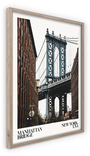 Dipinto stampato con cornice inclusa 50x70 cm NY Bridge – Styler