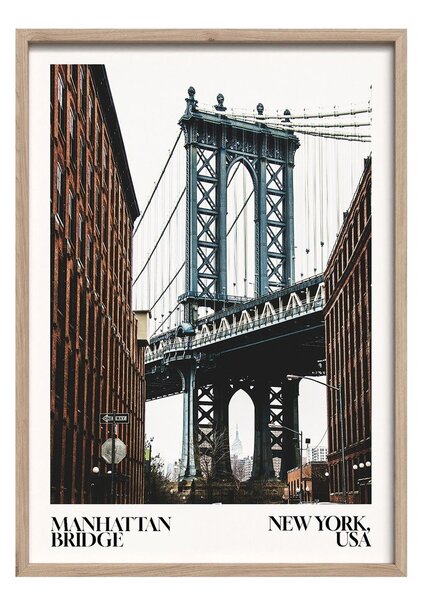 Dipinto stampato con cornice inclusa 50x70 cm NY Bridge – Styler