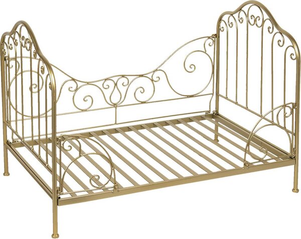 Clayre & Eef Cestino per cani 80x53x58 cm Ferro color oro