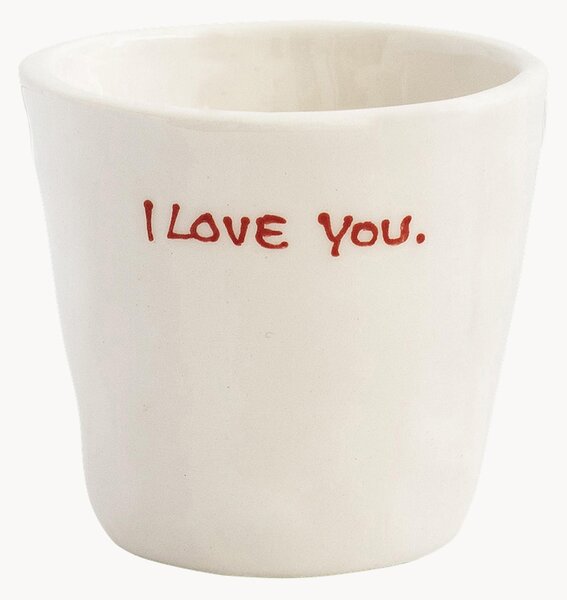 Tazzine da caffè dipinte a mano I Love You 6 pz