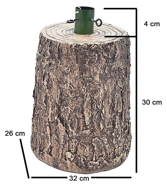 Base Supporto Albero di Natale Tronco Natalizio Attacco Universale Altezza 34 cm