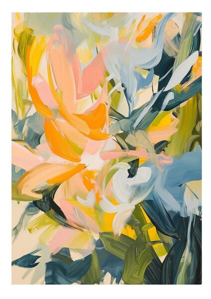 Dipinto stampato dipinto su tela 70x100 cm Floral Gust – Styler