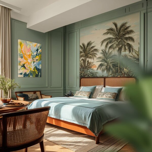 Dipinto stampato dipinto su tela 70x100 cm Floral Gust – Styler