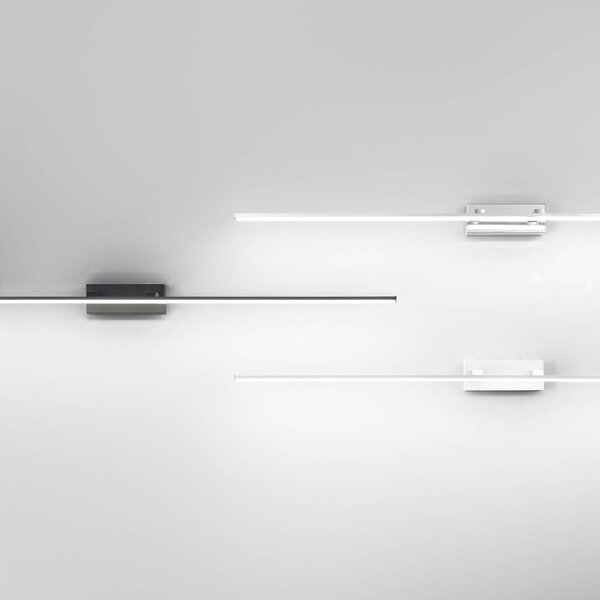 Fabas Luce per specchio a LED Nala, cromata, larghezza 110 cm, metallo Nala, Cromo / Argento, Bagno, Metallo, Moderno, Applique