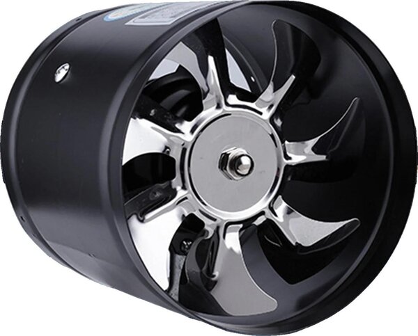 Ventilatore di scarico, design compatto, funzionamento quasi silenzioso, nero, 220 V