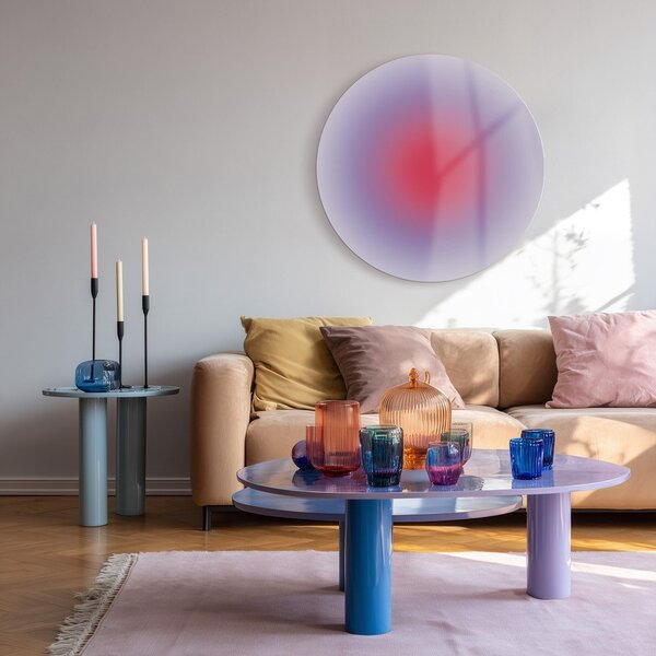 Dipinto stampato dipinto su vetro ø 70 cm Halo – Styler