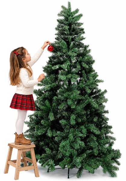Albero di Natale Canada 240 cm Verde Decorazione Addobbo Natalizia Foltissima