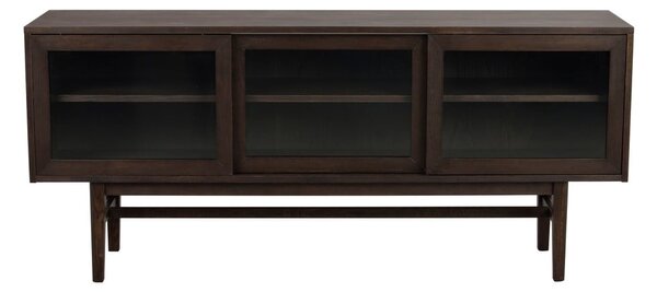 Vetrina marrone in rovere con ante scorrevoli 170x75 cm Hazelton - Rowico