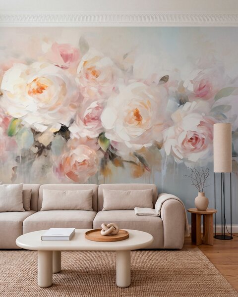 Carta da parati Fiori classici, rose, Carta da parati Acquerello, w05614 : Uwalls.it