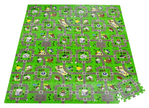 Tappeto Puzzle Per Bambini 182,5x182,5 Cm In Eva Multicolore