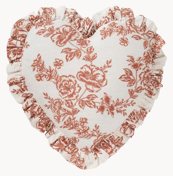 Cuscino a forma di cuore Whimsical Rose