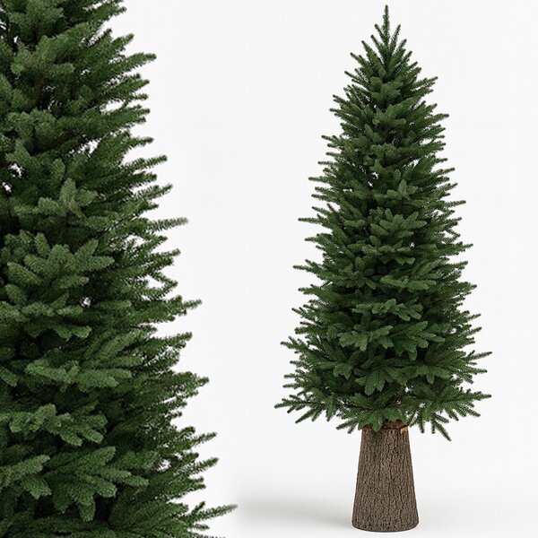 Albero di Natale Royal 180 cm Slim Base Troco Realistica 1385 Punte Foltissimo