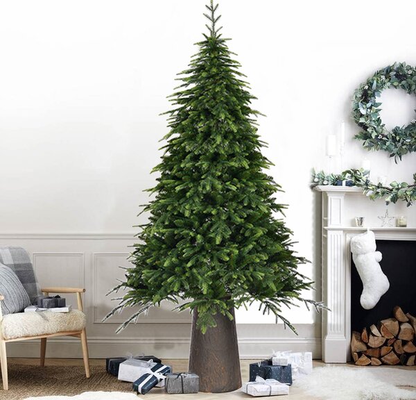 Albero di Natale Macao 210 cm Folto Base Effetto Legno Tronco 2037 Rami Foltissimo