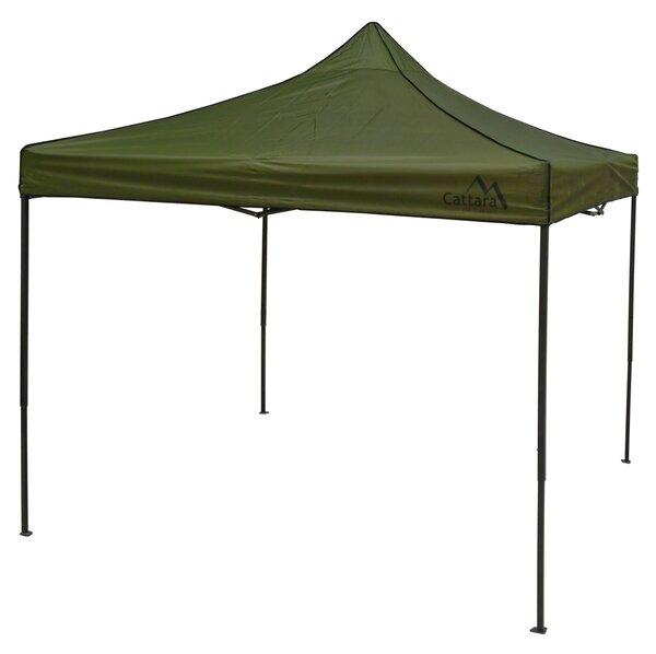 Cattara 13338 - Tenda per feste a forbice 3x3m verde IMPERMEABILE