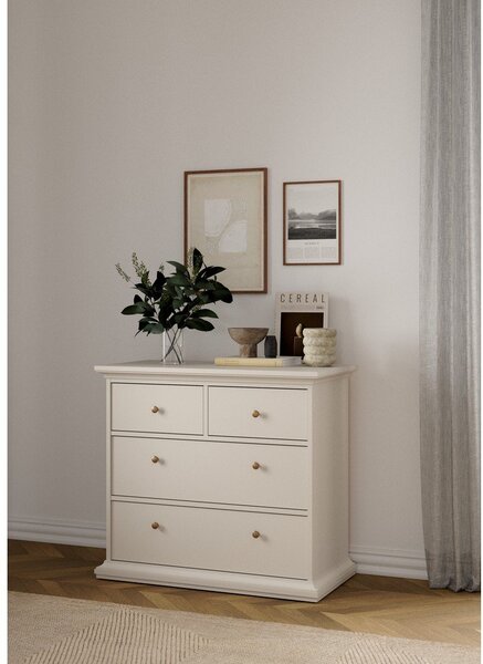 Cassettiera color crema 96x87x49 cm Paris – Tvilum