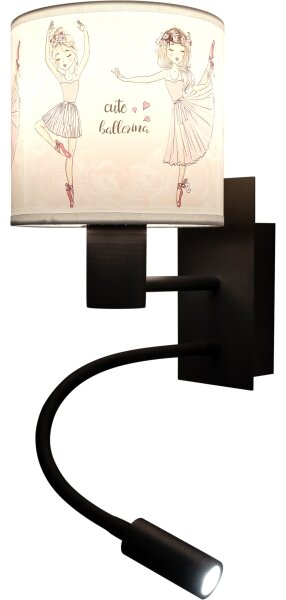 Brilagi - Lampada LED flessibile BOBO 1xE27/25W/230V + LED/3W nero/bianco/rosa/ballerine