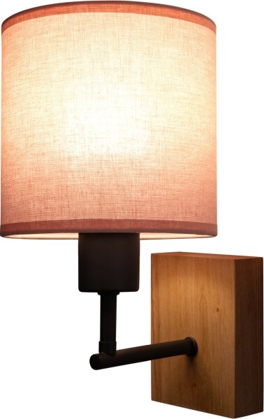 Brilagi - Lampada da parete BOBO WOOD 1xE27/25W/230V rovere/nero/rosa
